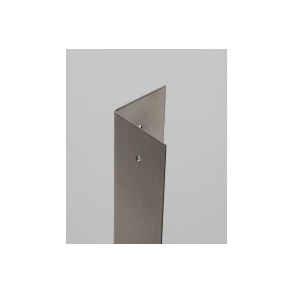 Western Fabricating Llc Western Fabricating 135Deg SS Corner Guard, 16 Ga., Drilled Holes, Sq. Corners, 48x3-1/2x3-1/2H 35354816_135-degree_square-corner_holes - main